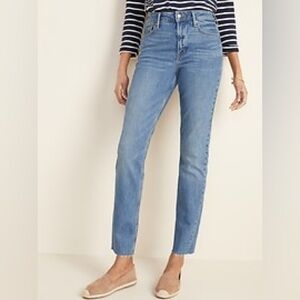 High-Waisted Power Slim Straight Jeans